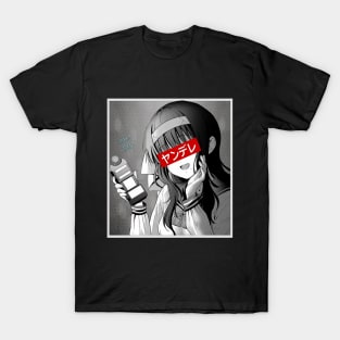 Anime Sad Yandere Girl - Waifu Material Manga Onee-san T-Shirt